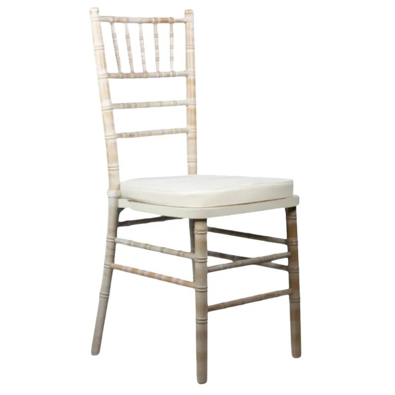 Silla Tiffany Madera Blanca con Cojín | Mobiliario Hostelería