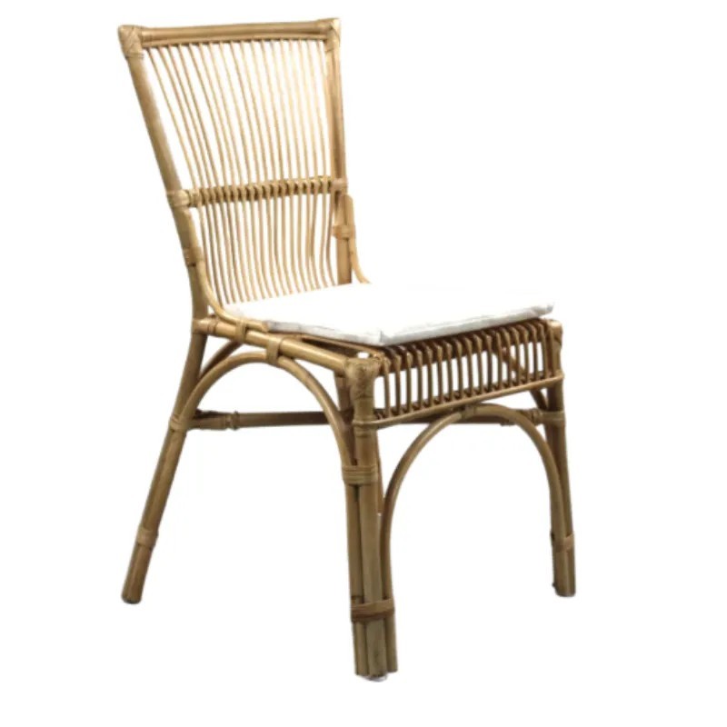 Silla Tulum de Ratán Natural Apilable | Mobiliario Exterior