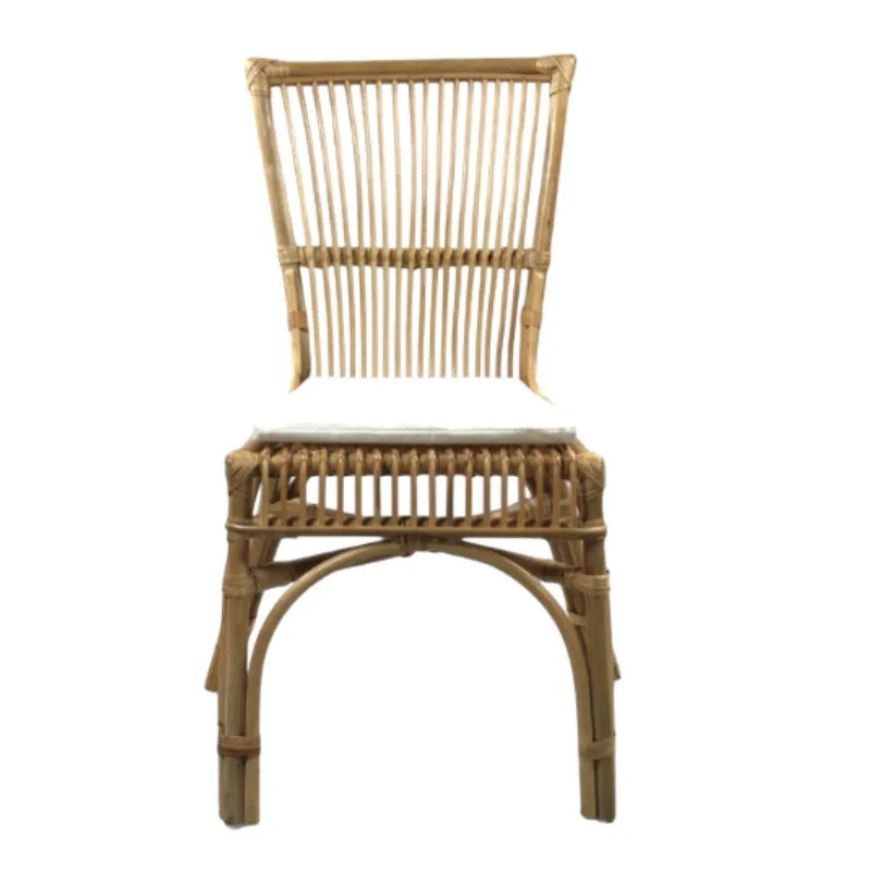 Silla Tulum de Ratán Natural Apilable | Mobiliario Exterior
