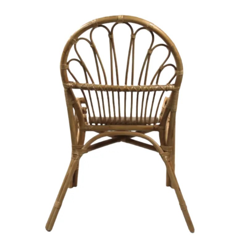 Silla Punta Cana de Ratán Natural con Cojín | Mobiliario Exterior
