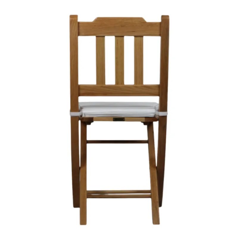 Silla Ópera Natural Plegable de Madera con Cojín | Exterior