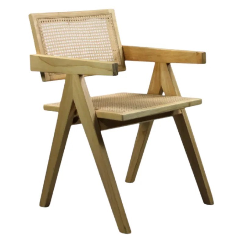 Silla Nórdika de Madera y Ratán | Mobiliario Hostelería