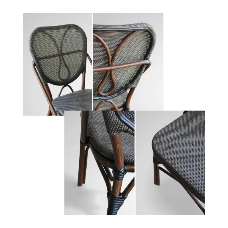 Silla Niza Bistró de Aluminio y Textilene | Mobiliario Exterior