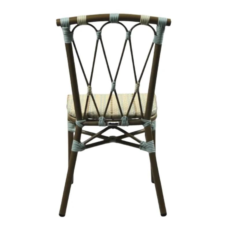 Silla Lyon Bistró de Aluminio y Ratán Sintético | Exterior