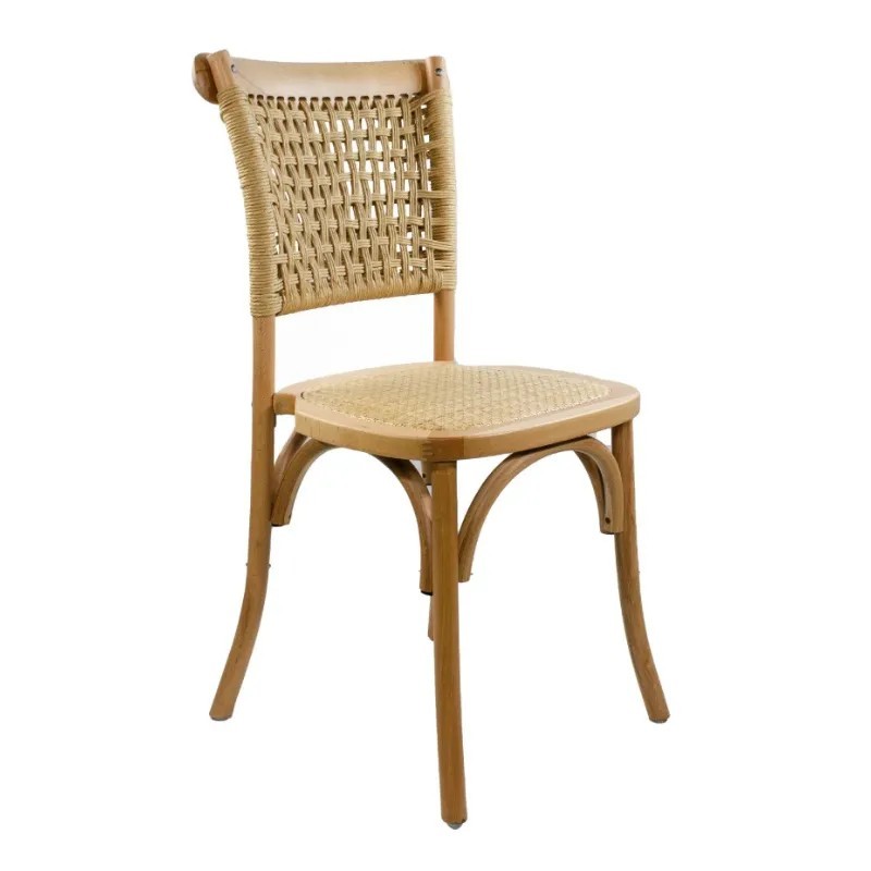 Silla Toscana de Madera y Ratán | Mobiliario Hostelería 2