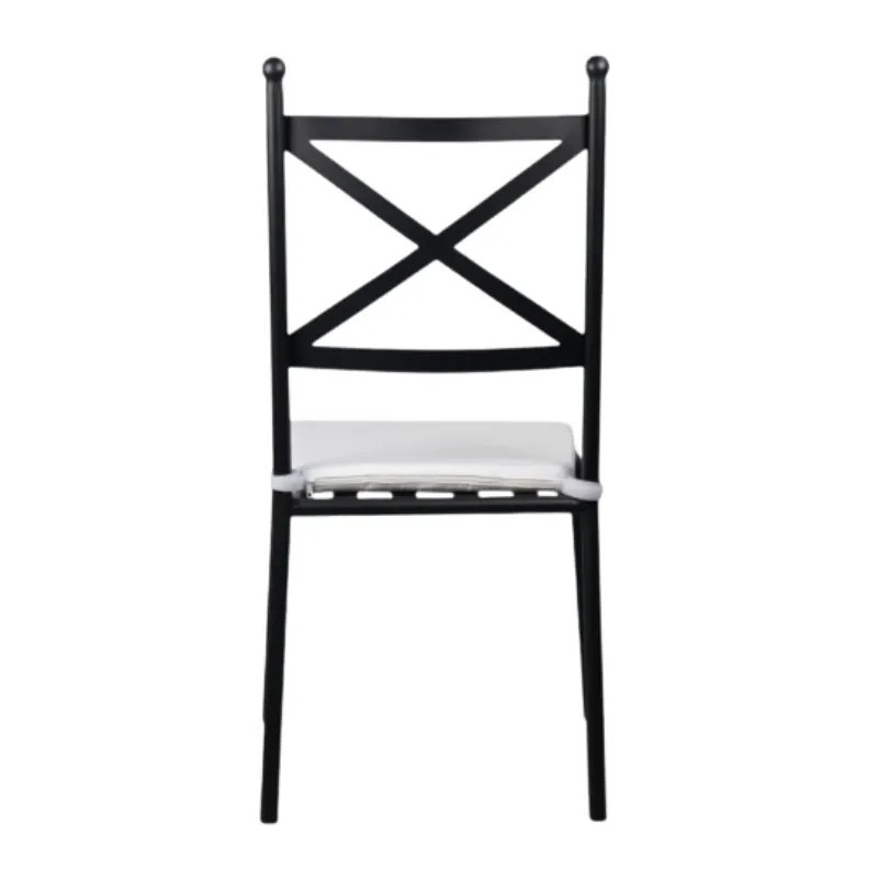 Silla Black de Forja Negra con Cojín | Mobiliario Hostelería