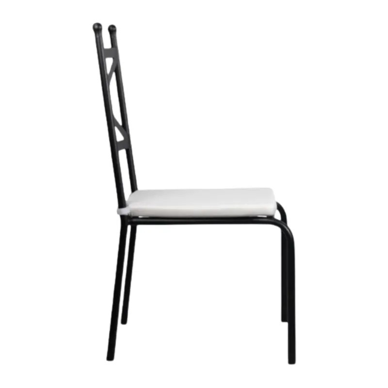 Silla Black de Forja Negra con Cojín | Mobiliario Hostelería