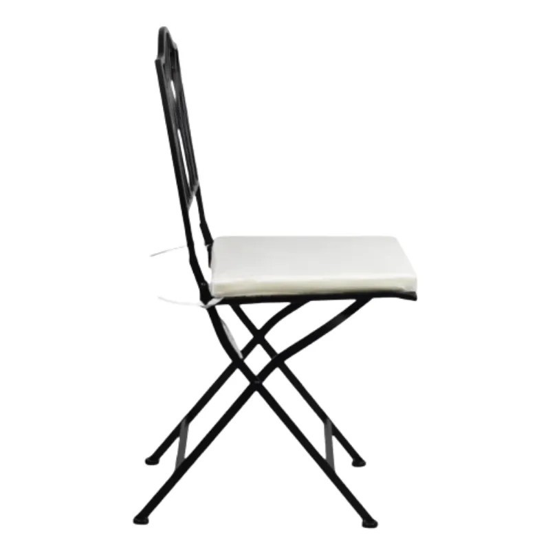 Silla Forja Mosaico Negra Plegable | Mobiliario Hostelería