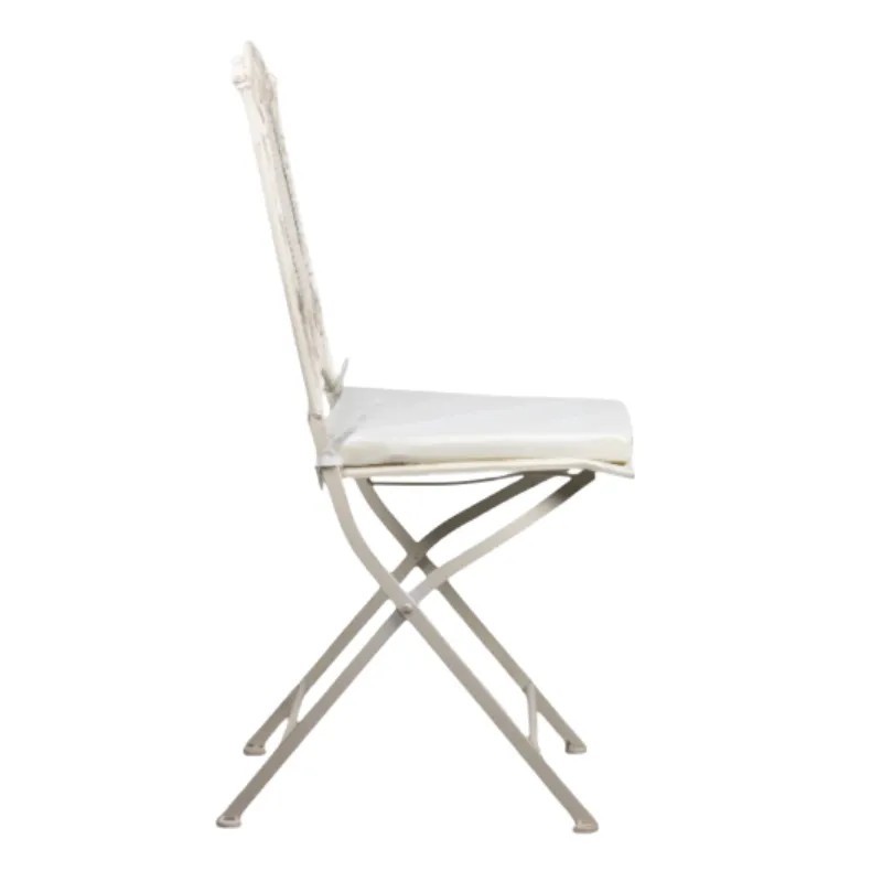 Silla Forja Catedral Blanca Plegable | Mobiliario Hostelería 2