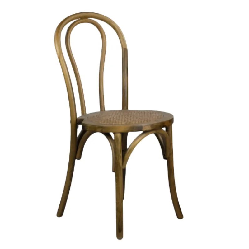 Silla Thonet de Madera y Ratán Apilable | Mobiliario Hostelería