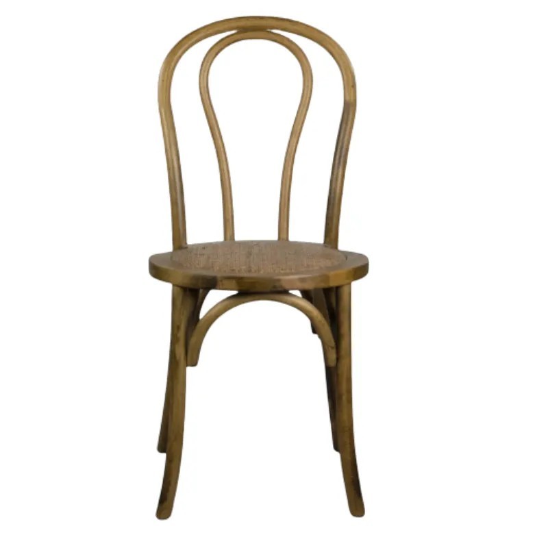 Silla Thonet de Madera y Ratán Apilable | Mobiliario Hostelería