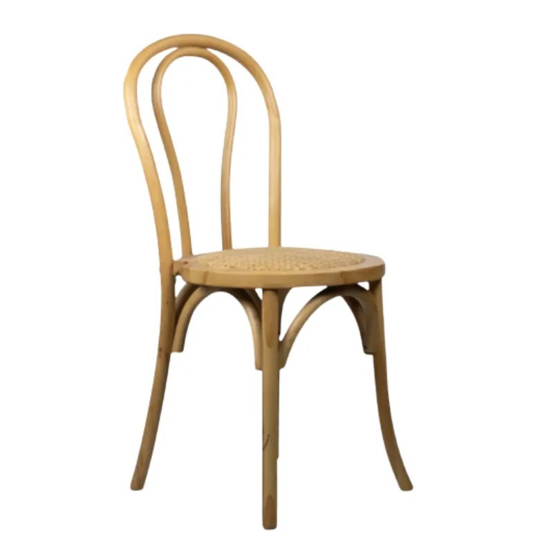 Silla Thonet de Madera y Ratán Apilable | Mobiliario Hostelería 2