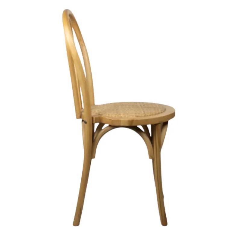 Silla Thonet de Madera y Ratán Apilable | Mobiliario Hostelería