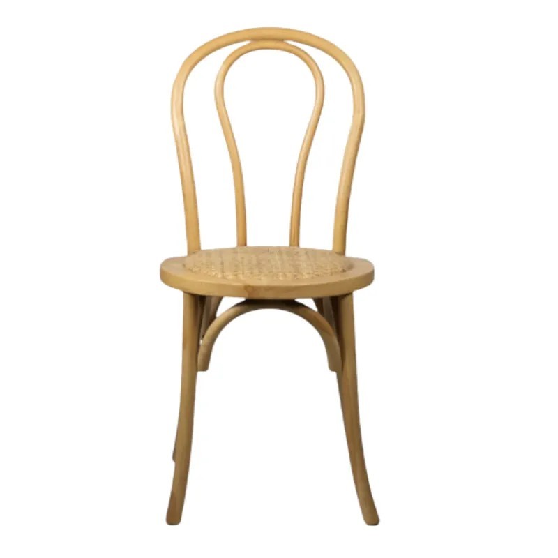 Silla Thonet de Madera y Ratán Apilable | Mobiliario Hostelería