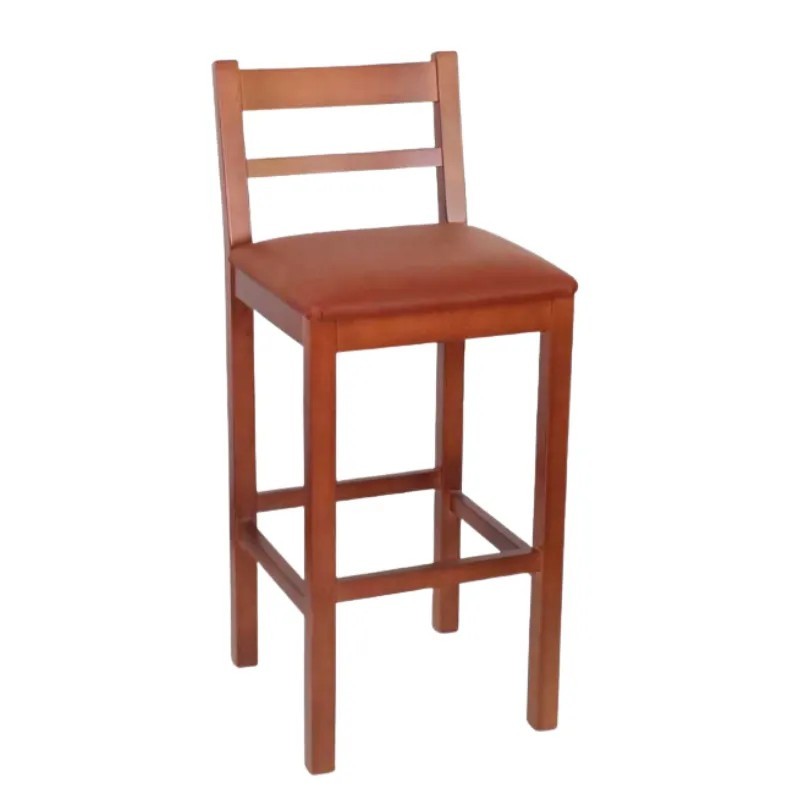 Taburete Alto Con Respaldo | Madera De Haya