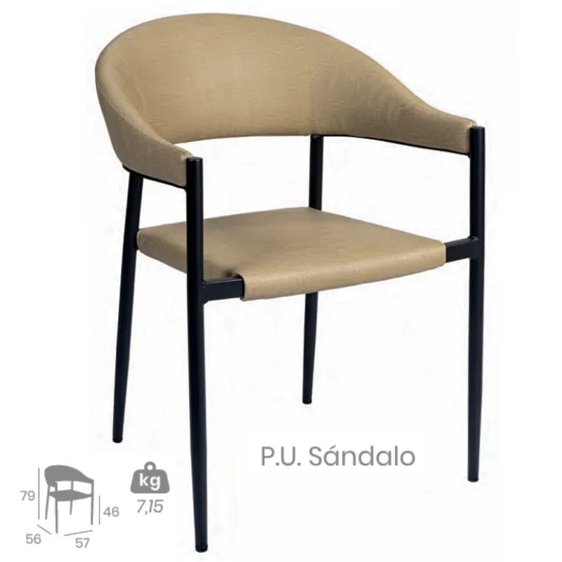 Sillón Nara Tapizado | Mobiliario Hostelería