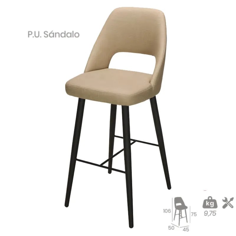 Taburete Arona P.U. | Banqueta Tapizada Para Hostelería