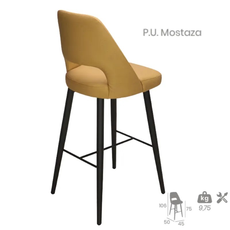 Taburete Arona P.U. | Banqueta Tapizada Para Hostelería