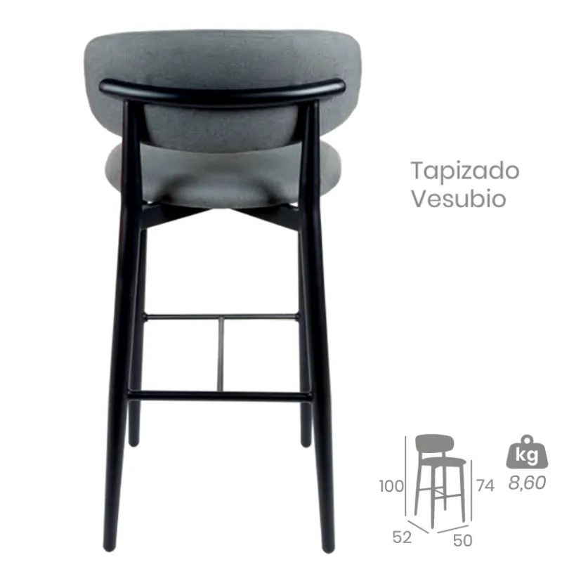 Taburete Lírica Tapizado | Diseño Moderno Para Hostelería