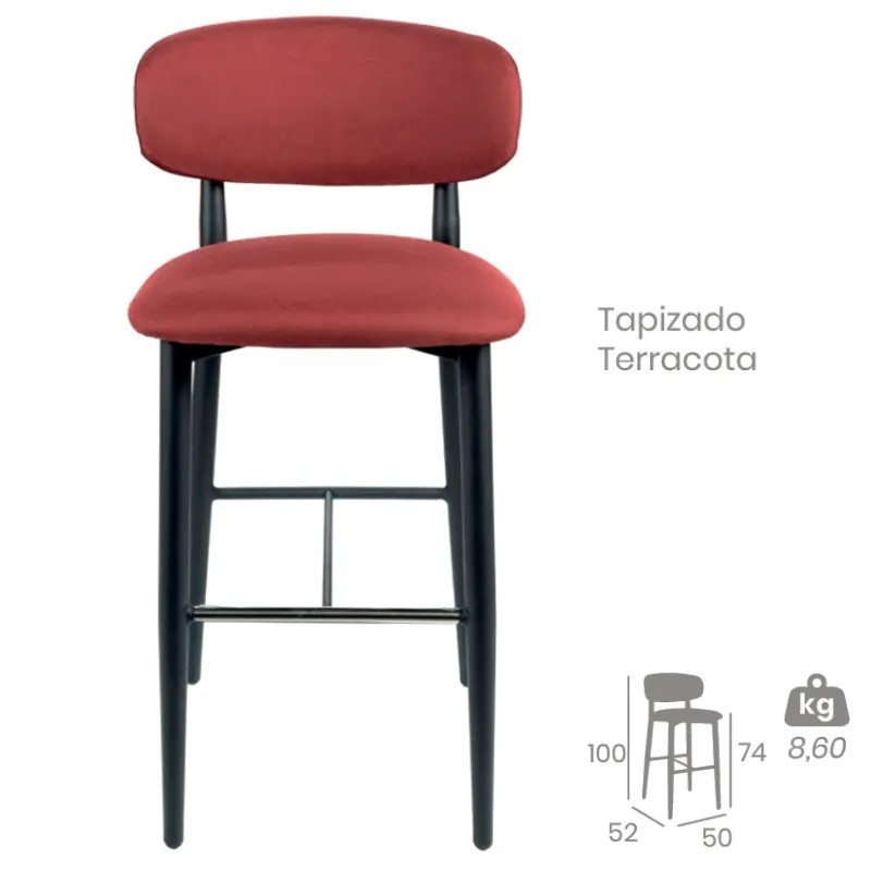 Taburete Lírica Tapizado | Diseño Moderno Para Hostelería