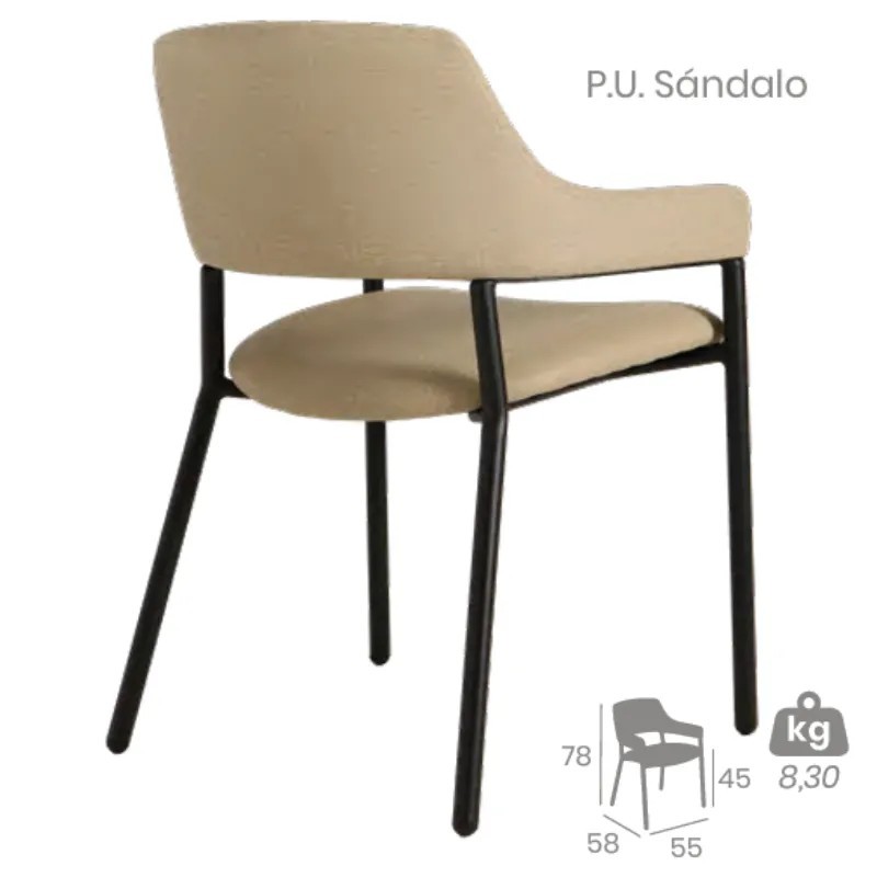Sillón Estocolmo Tapizado | Diseño Nórdico Para Hostelería