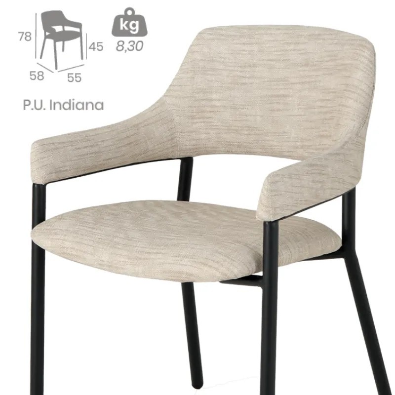 Sillón Estocolmo Tapizado | Diseño Nórdico Para Hostelería