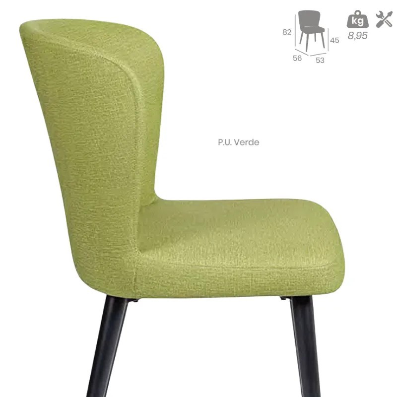 Silla Véneto Tapizada | Mobiliario De Hostelería