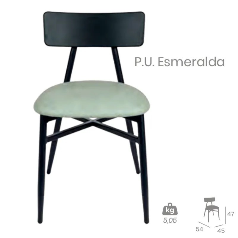 Silla Brooklyn Respaldo Acero | Silla Hostelería