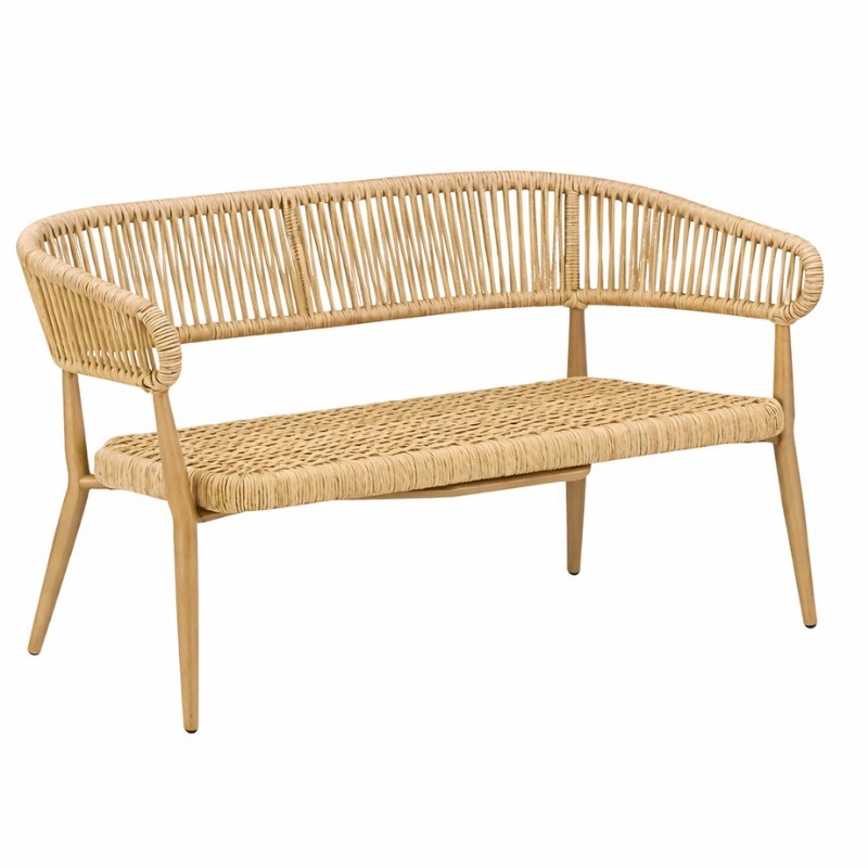 Sofá exterior cuerda y aluminio 2 plazas | Terraza y jardín
