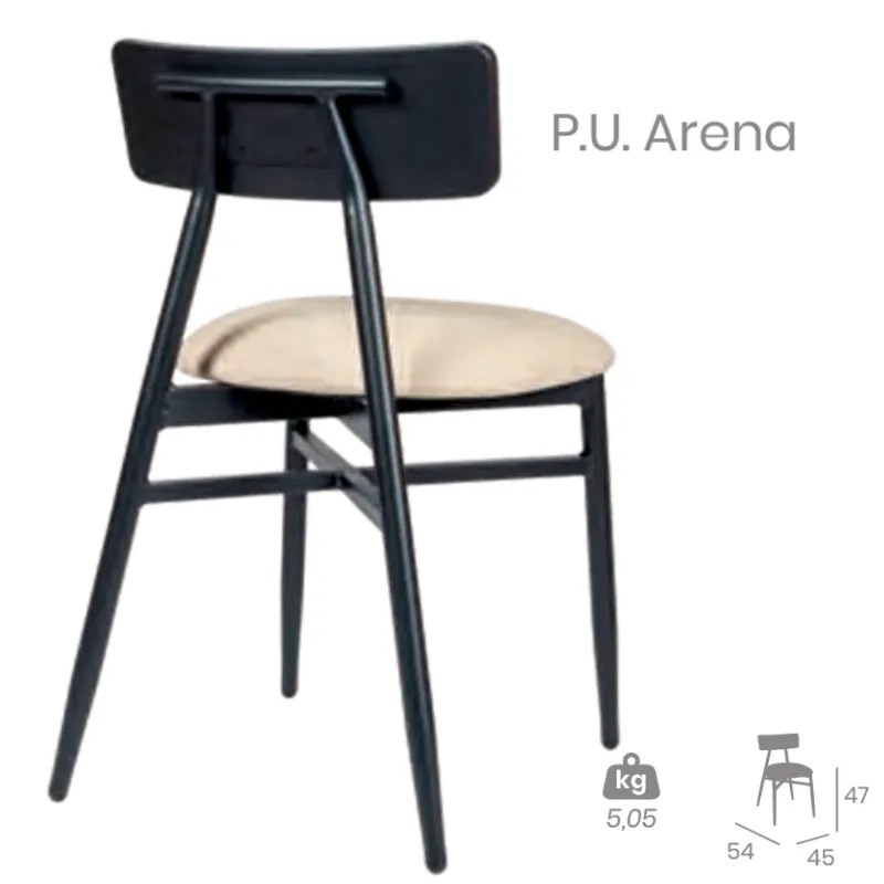Silla Brooklyn Respaldo Acero | Silla Hostelería