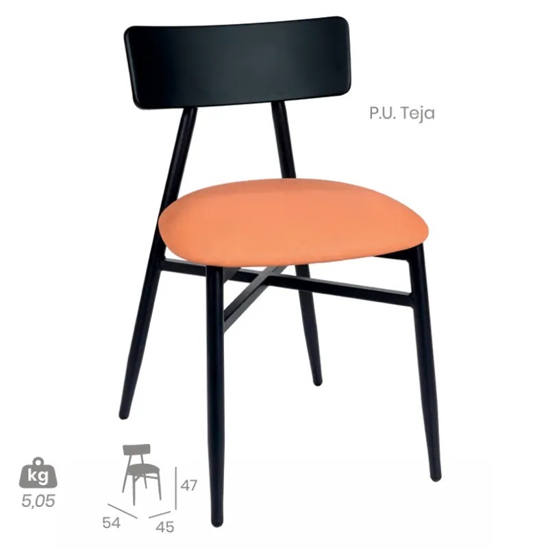 Silla Brooklyn Respaldo Acero | Silla Hostelería