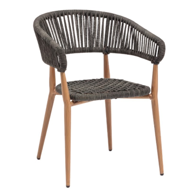 Silla exterior de cuerda y aluminio | Terraza y jardín