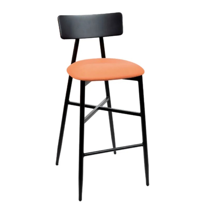 Taburete Brooklyn Respaldo Acero | Diseño Industrial para Hostelería