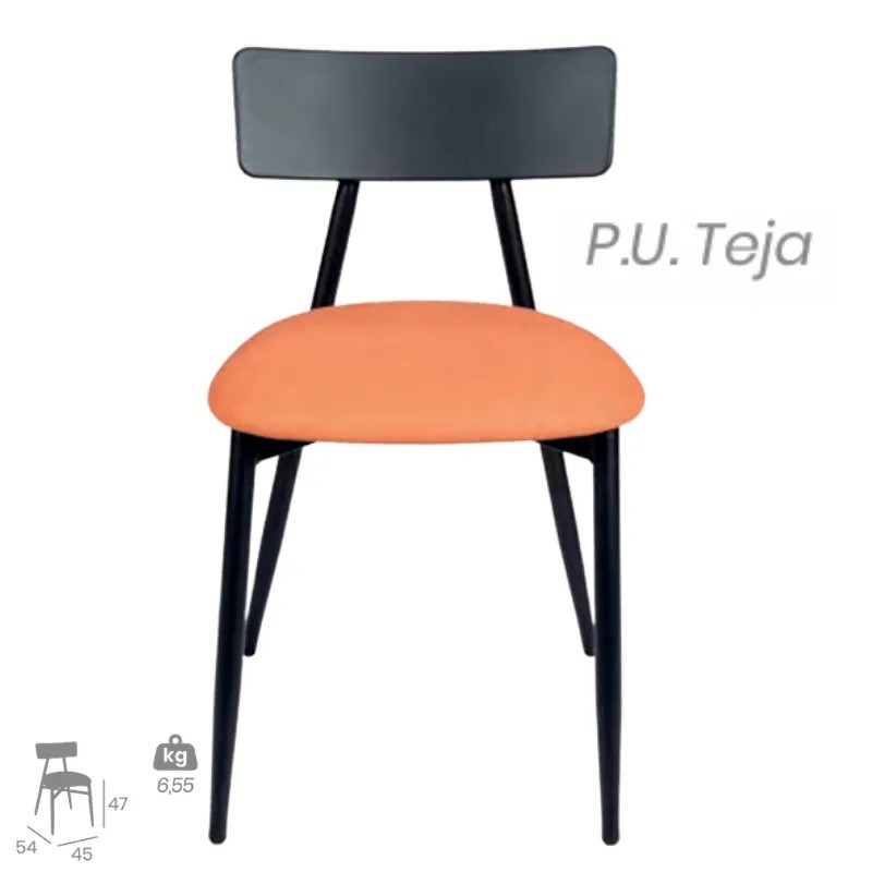 Silla Dallas Respaldo Acero | Silla Personalizable Hostelería