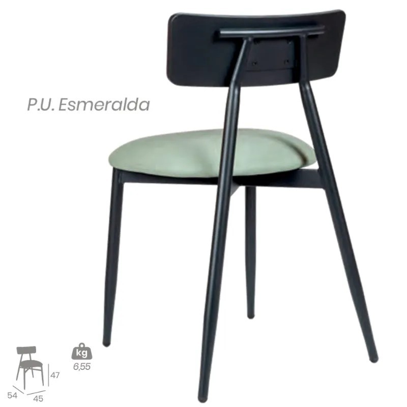 Silla Dallas Respaldo Acero | Silla Personalizable Hostelería