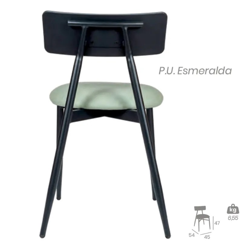 Silla Dallas Respaldo Acero | Silla Personalizable Hostelería