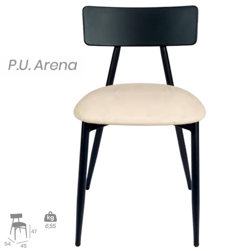 Silla Dallas Respaldo Acero | Silla Personalizable Hostelería