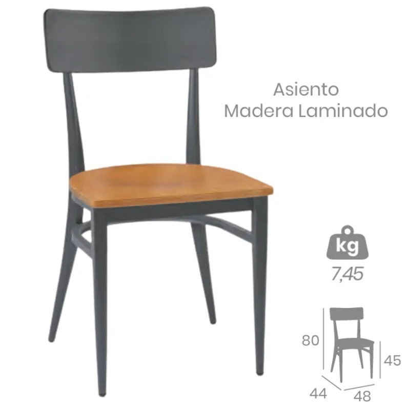 Silla Pensilvania | Silla Hostelería de Acero Personalizable