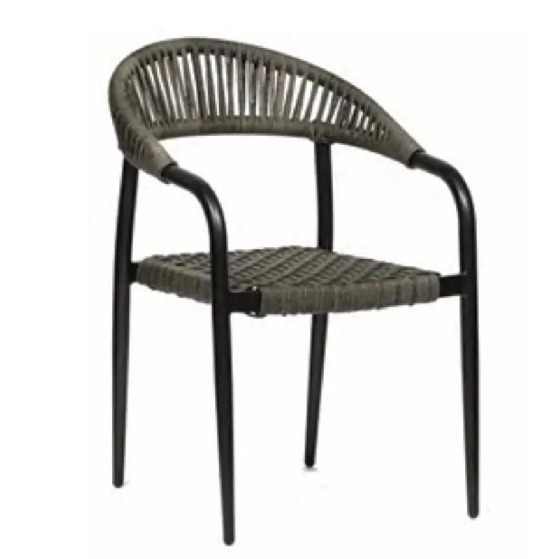 Sillón exterior aluminio y rope con reposabrazos | Terraza y jardín