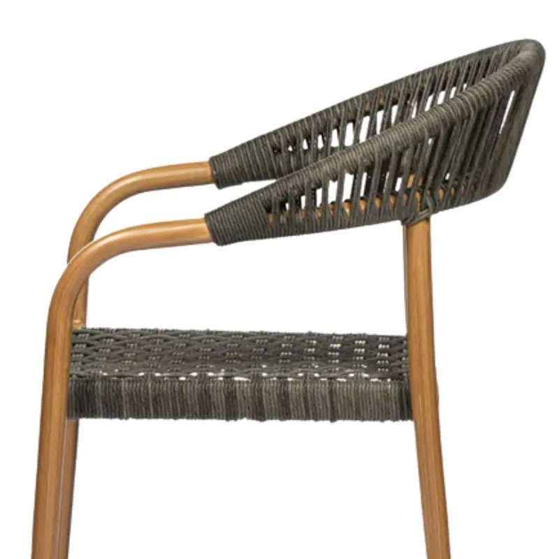Sillón exterior aluminio y rope con reposabrazos | Terraza y jardín