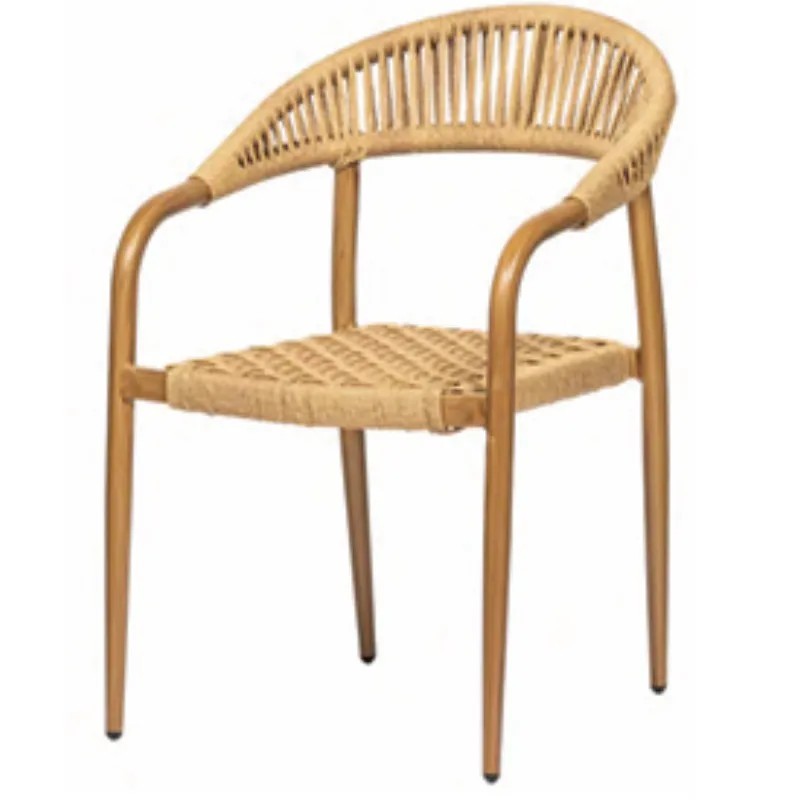 Sillón exterior aluminio y rope con reposabrazos | Terraza y jardín