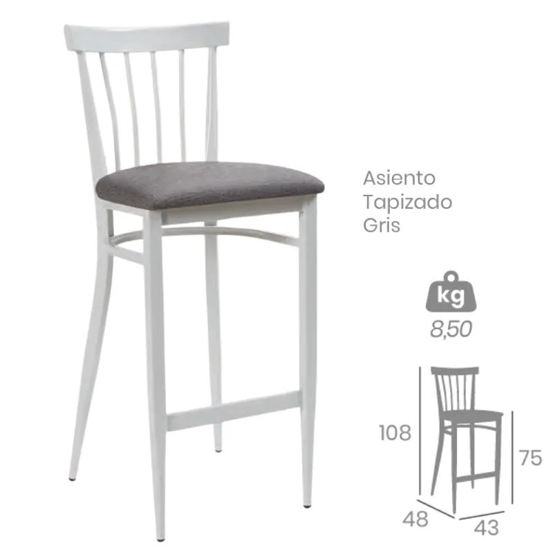 Taburete Baltimore Acero | Mobiliario Hosteleria