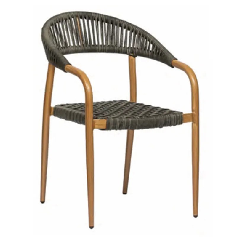 Sillón exterior aluminio y rope con reposabrazos | Terraza y jardín
