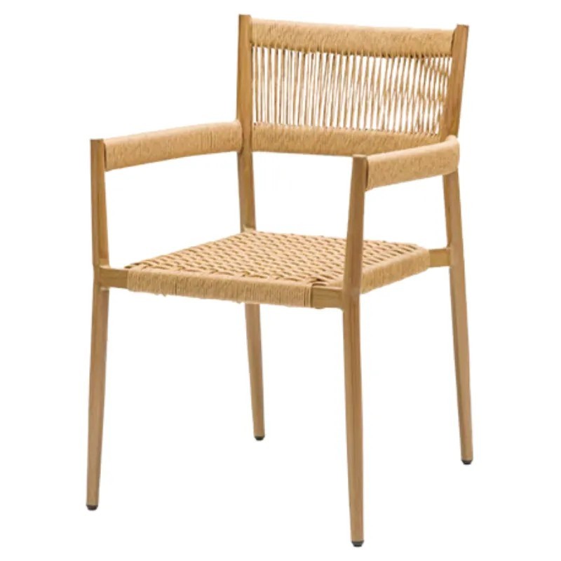 Sillón exterior de aluminio con reposabrazos | Terraza
