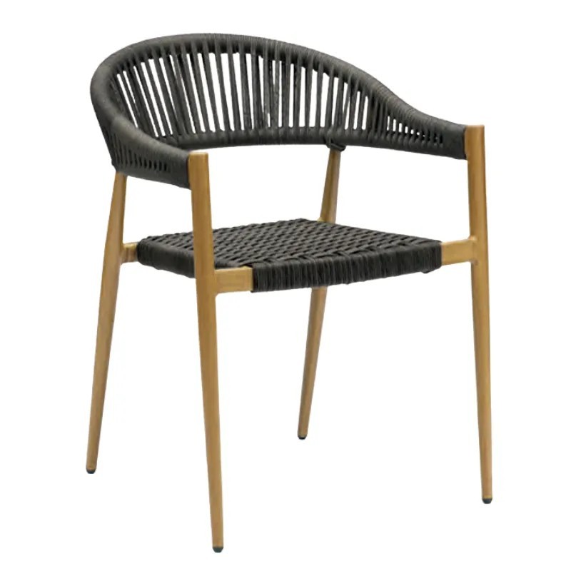 Sillón exterior aluminio y rope | Terraza y jardín moderno