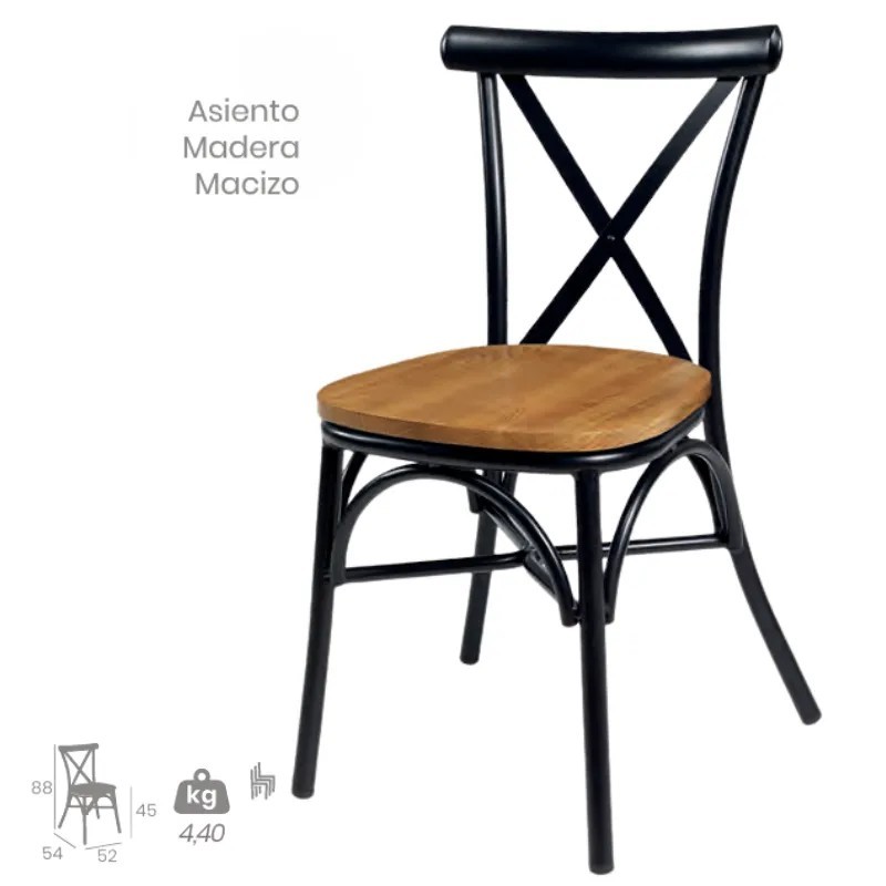 Silla Ático De Aluminio  | Mobiliario Hostelería