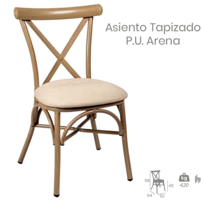 Silla Ático De Aluminio  | Mobiliario Hostelería