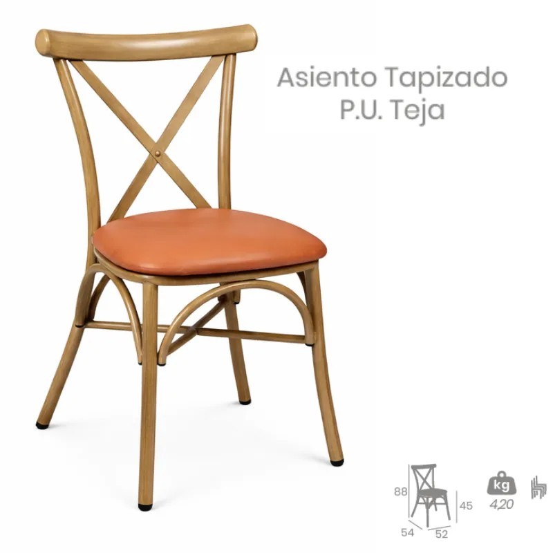 Silla Ático De Aluminio  | Mobiliario Hostelería