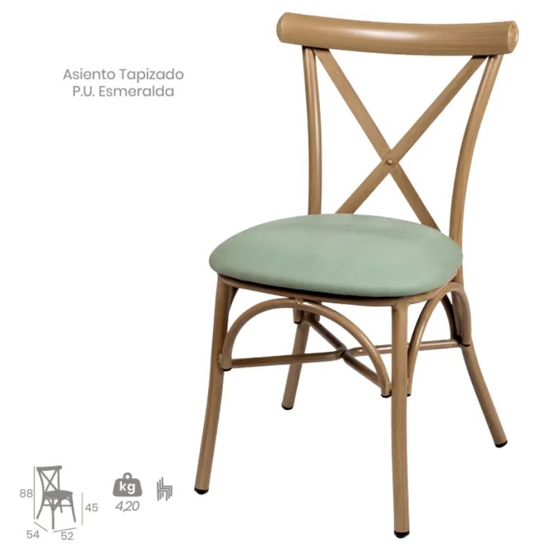 Silla Ático De Aluminio  | Mobiliario Hostelería