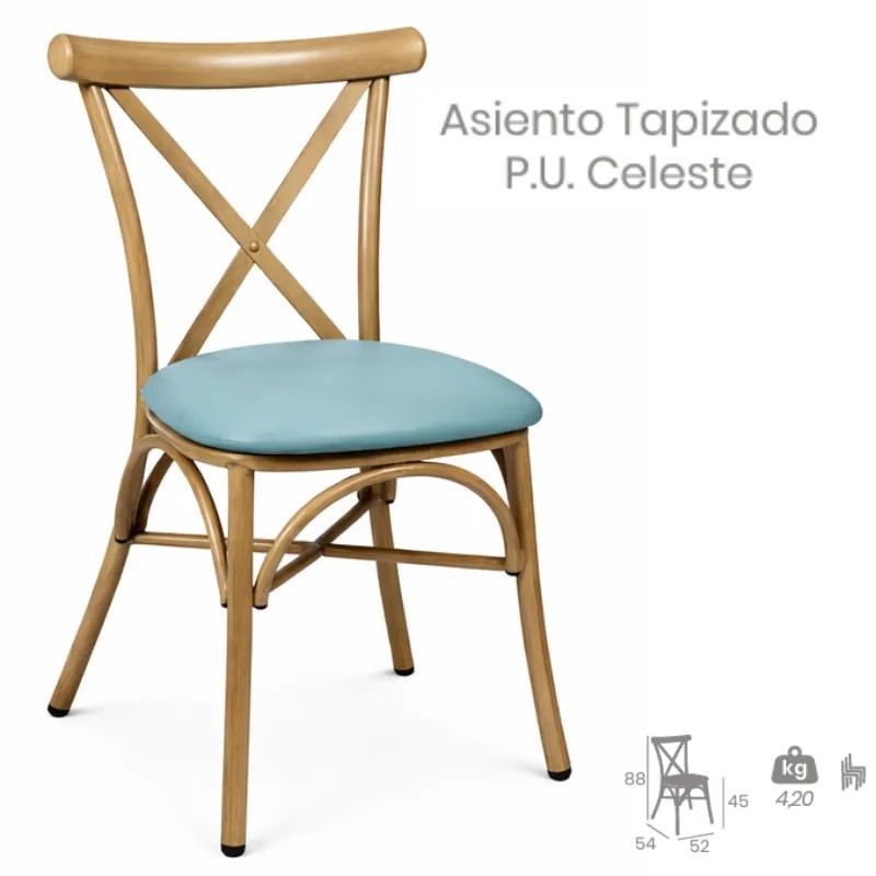Silla Ático De Aluminio  | Mobiliario Hostelería